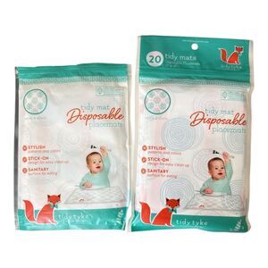 Disposable Placemats For Baby Toddler Restaurant Eating Out 26 Total, 12 x 18"